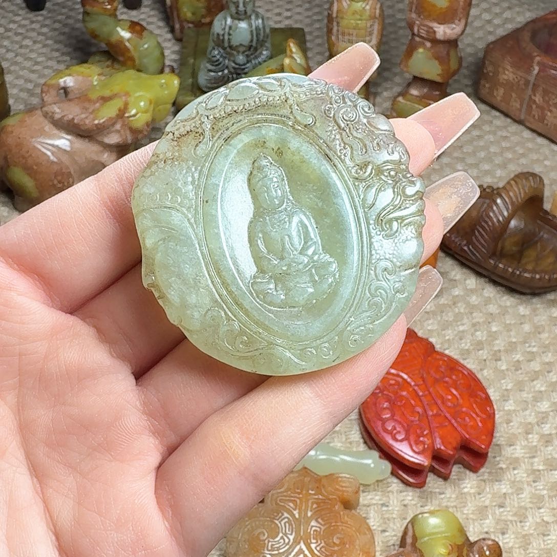 白玉菩提吊坠挂件