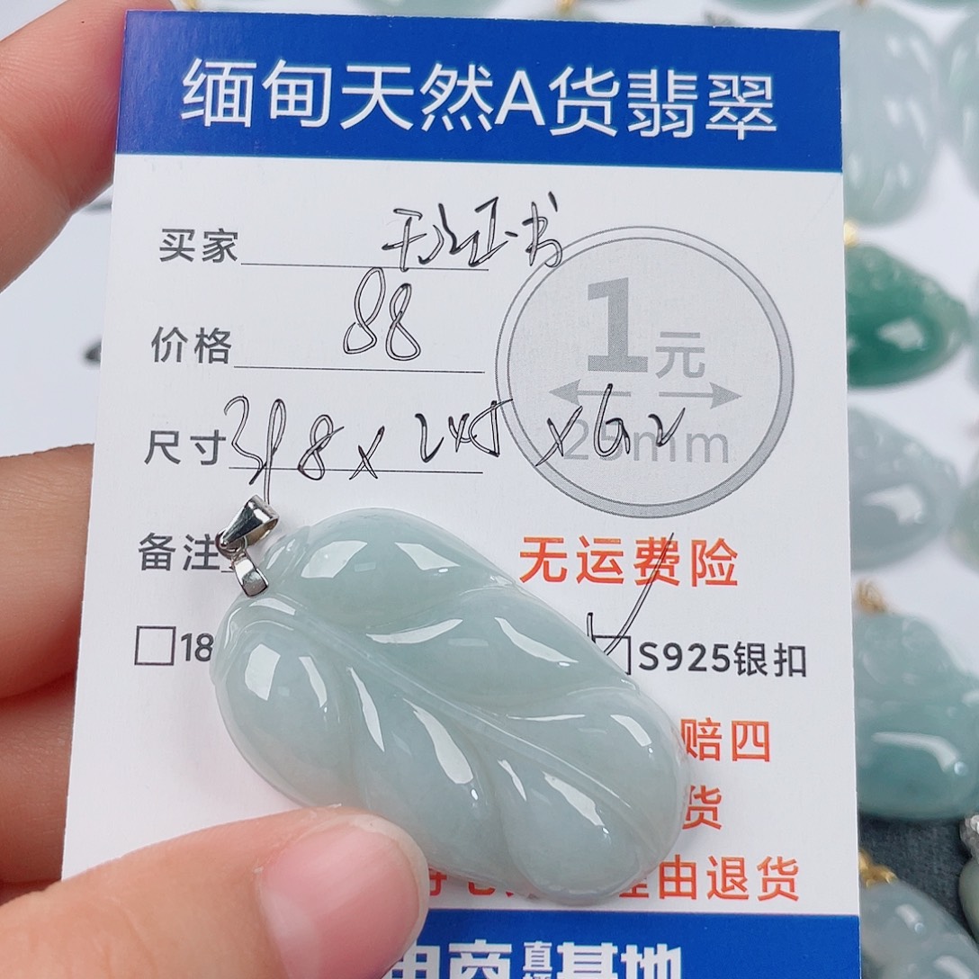 翡翠银S925镶嵌颈饰翡翠