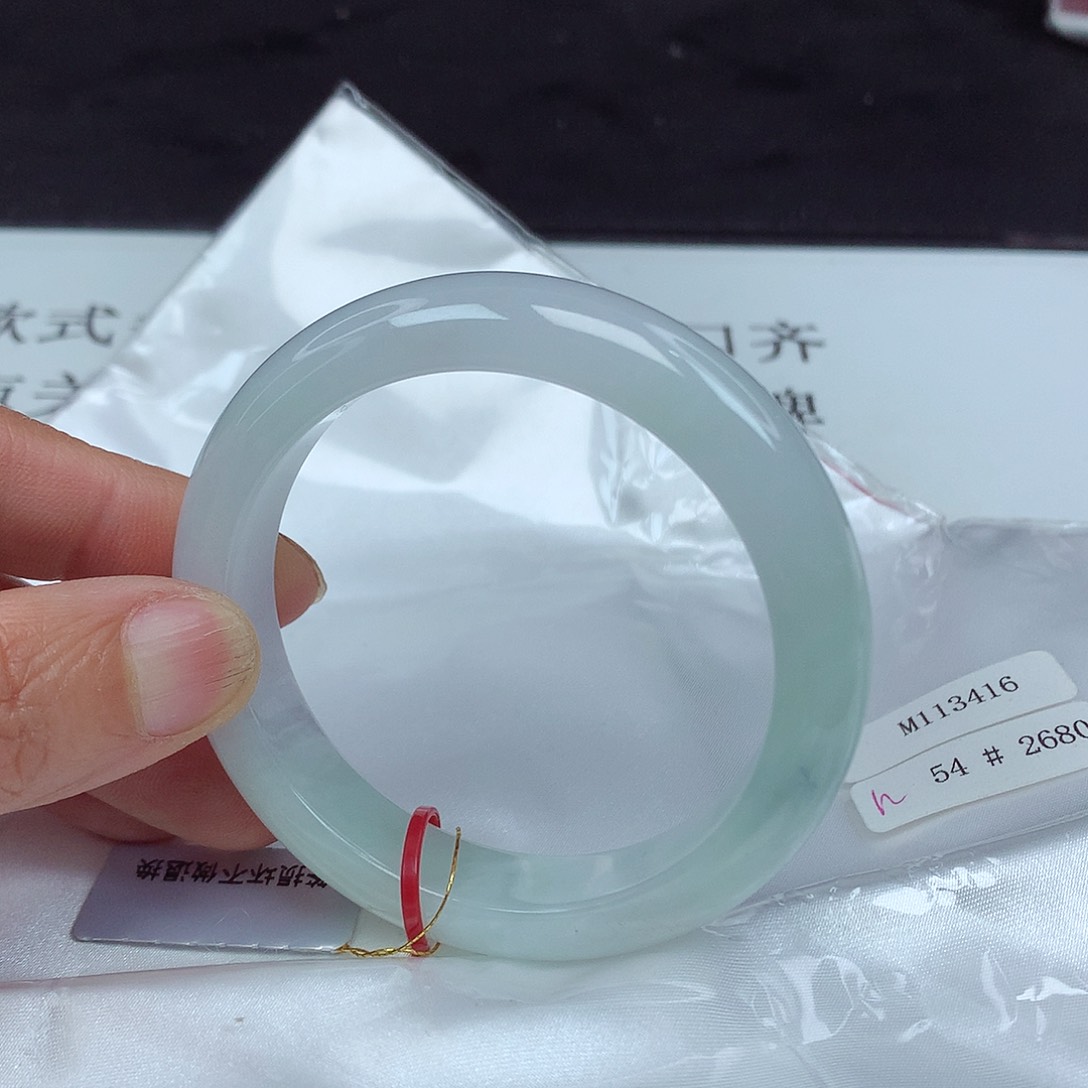 翡翠手镯未镶嵌54圈3416