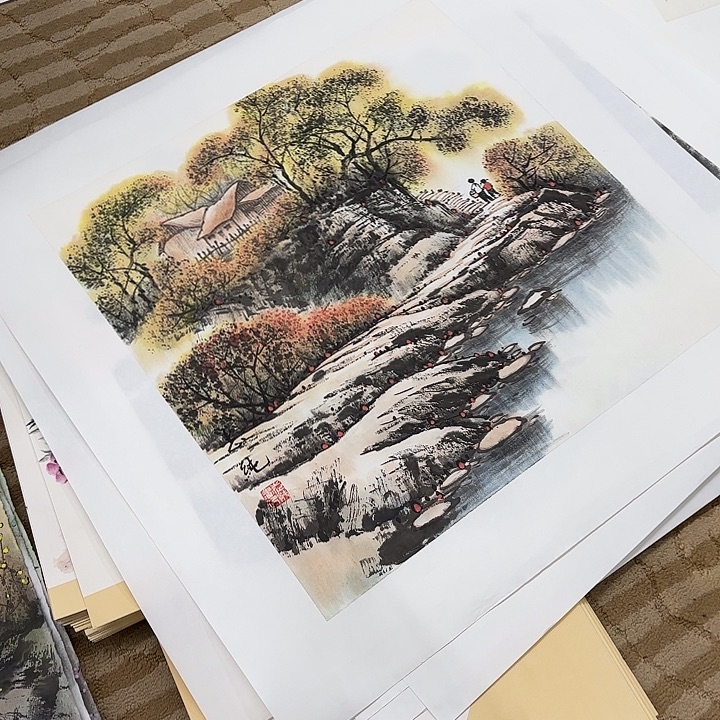 国画平*花鸟的翅膀和翅膀是白色和白色