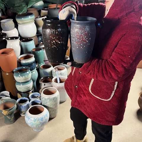 口15高25瑕疵盆子 