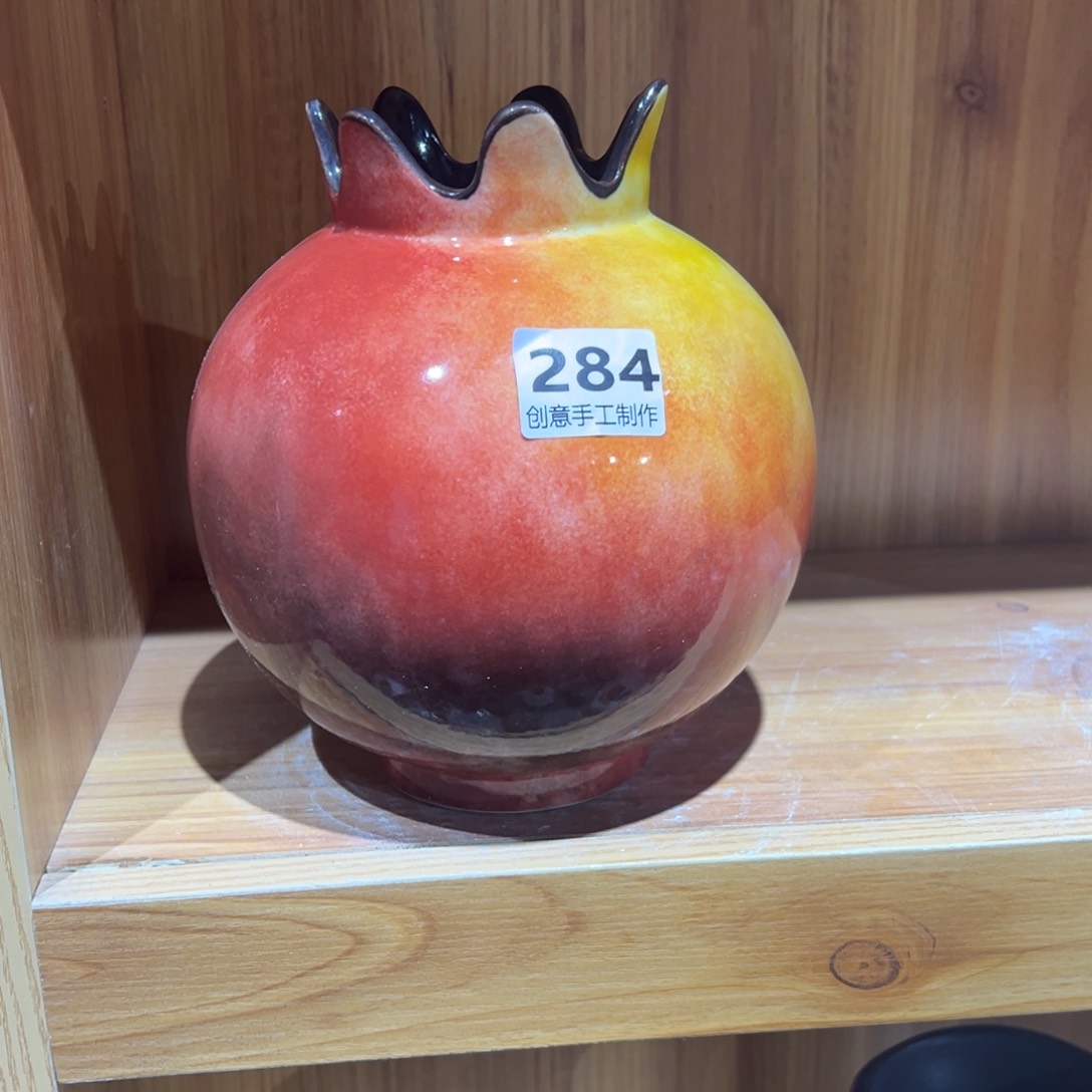 摆件陶瓷花瓶高20口8