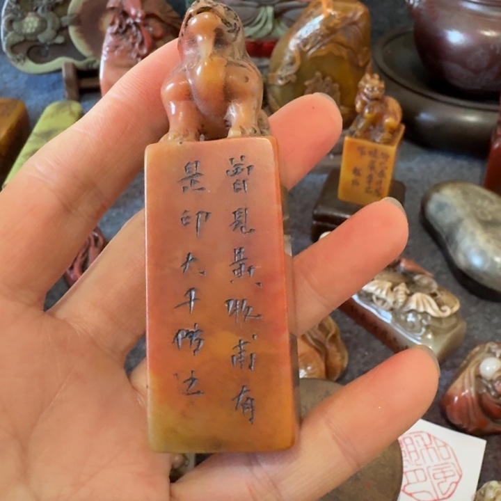 信***珠石材手工艺品摆件包邮