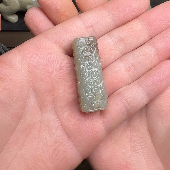 和田玉未镶嵌挂件老****2