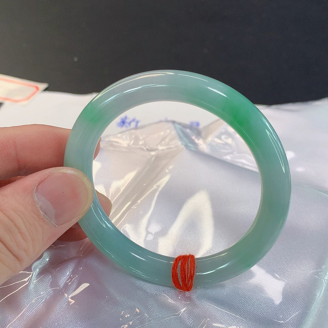 翡翠手镯未镶嵌215缅甸天然翡翠A货