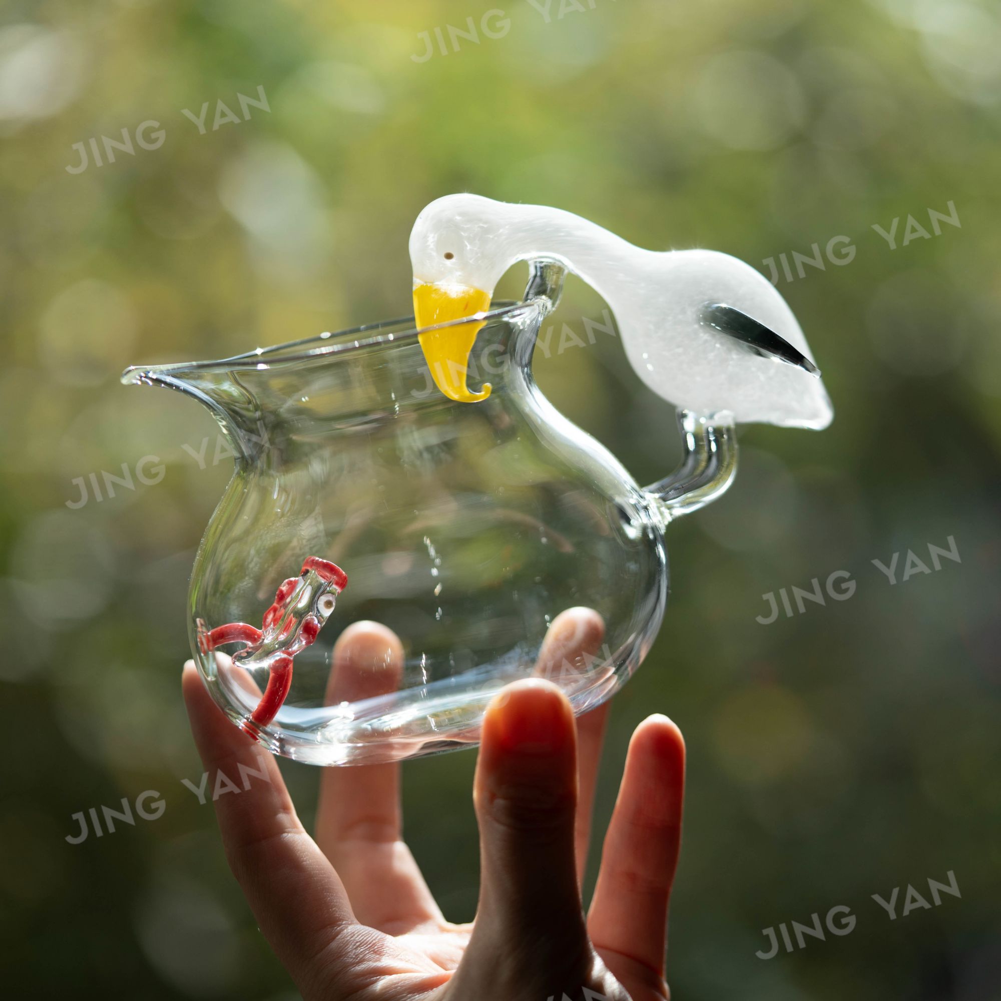 东方器韵-晶焱【鹈鹕公杯】高硼硅玻璃耐高温纯手工可爱风-晶焱专场