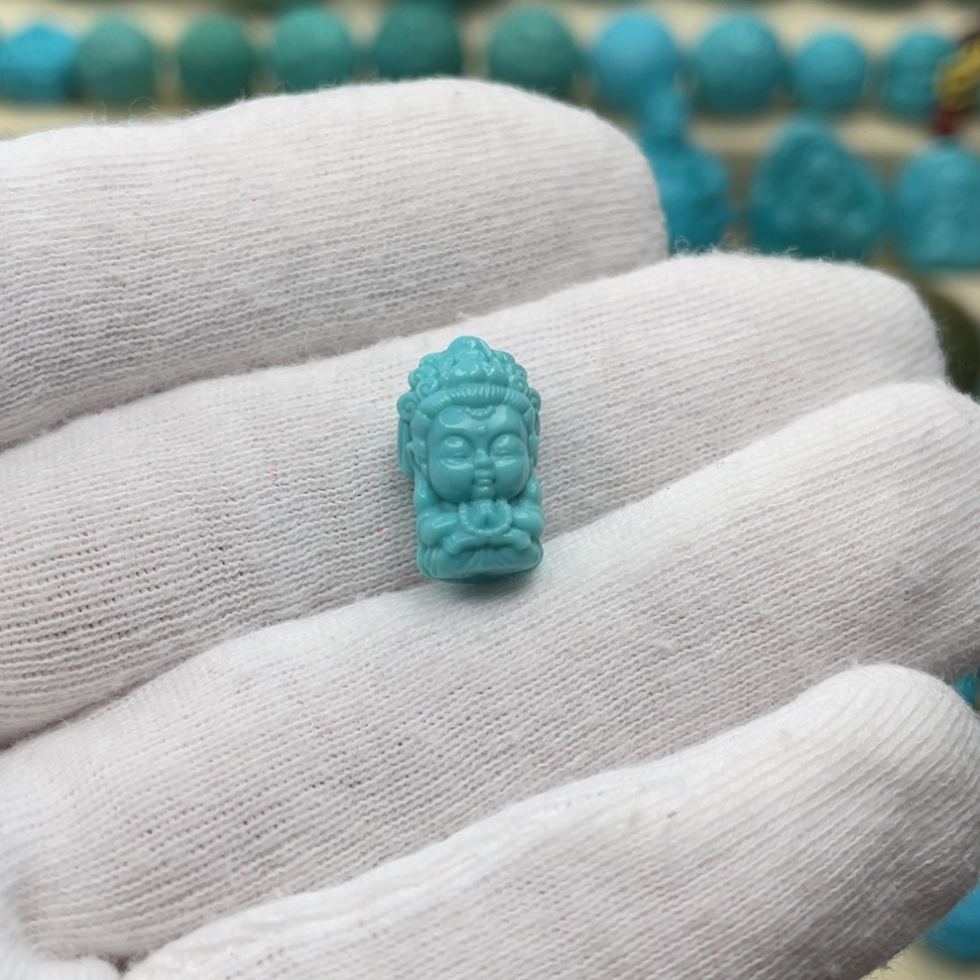 绿松石未镶嵌颈饰卡9-14.5-8