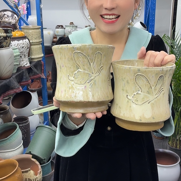 15×16 -粗陶花盆有孔-买买买