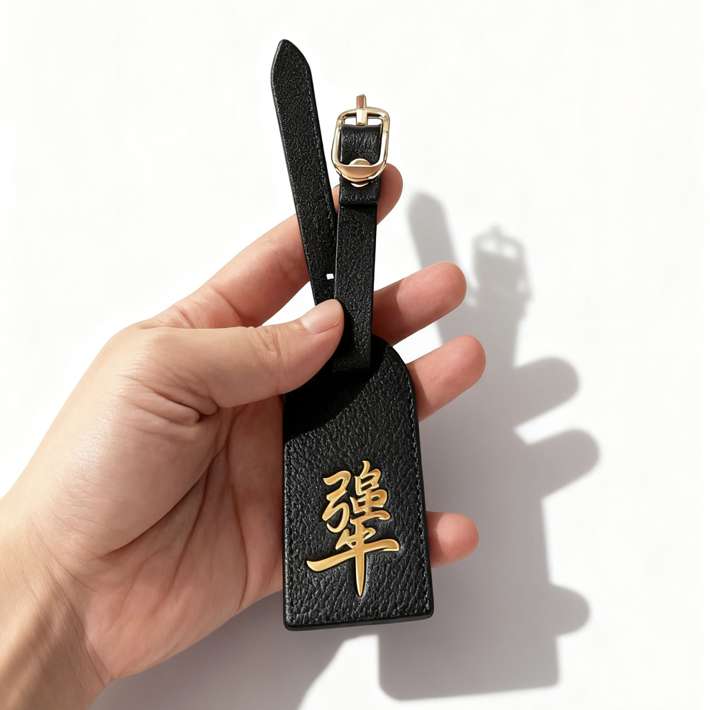 犟驴包包挂件饰品简约时尚高档复古真皮女士多功能网红黑色个性