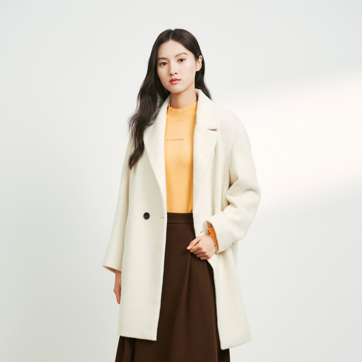 【李老板专属】【羊驼毛+绵羊毛】轻奢气质大衣廓形百搭外套