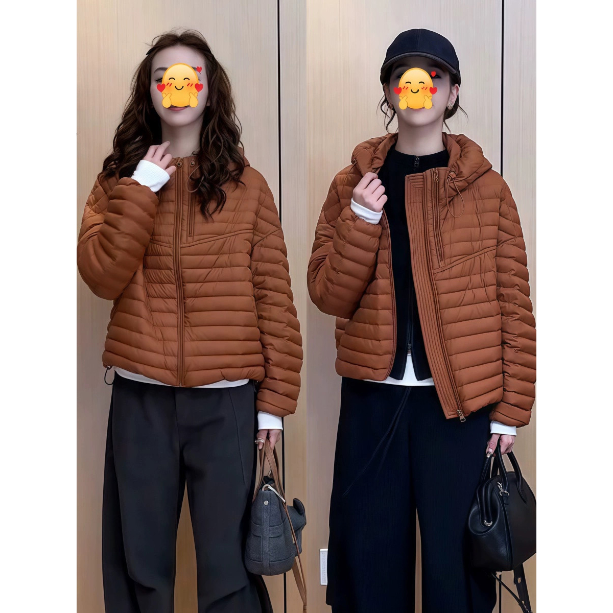 17328 韩系连帽棉服女2025冬季小个子大码设计感百搭保暖棉衣外套