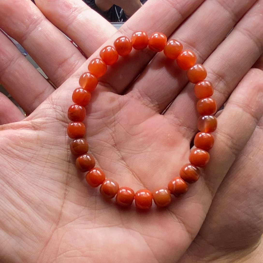 南红玛瑙单圈未镶嵌8mm➕老型番茄珠