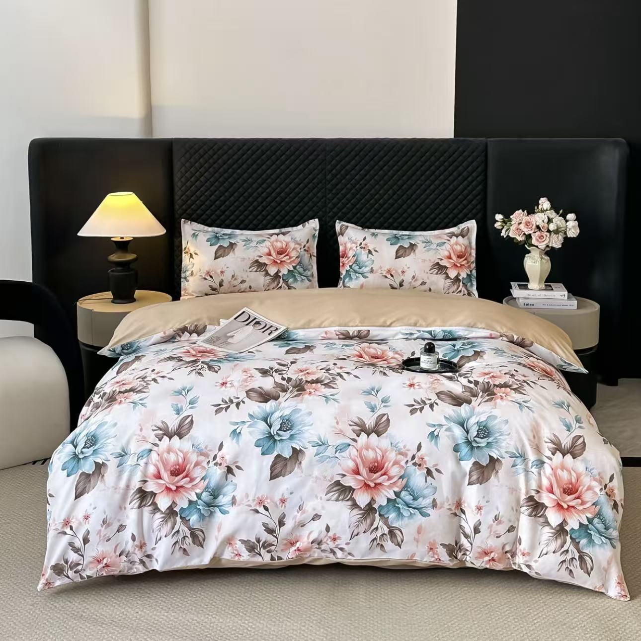 【免费试睡15天】2025新品轻奢风A类有机亲肤棉软糯四件套繁花