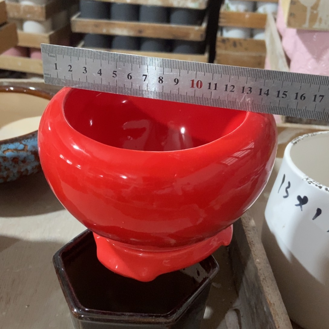 红陶高温陶瓷花盆