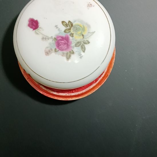 花卉纹印泥盒带印泥