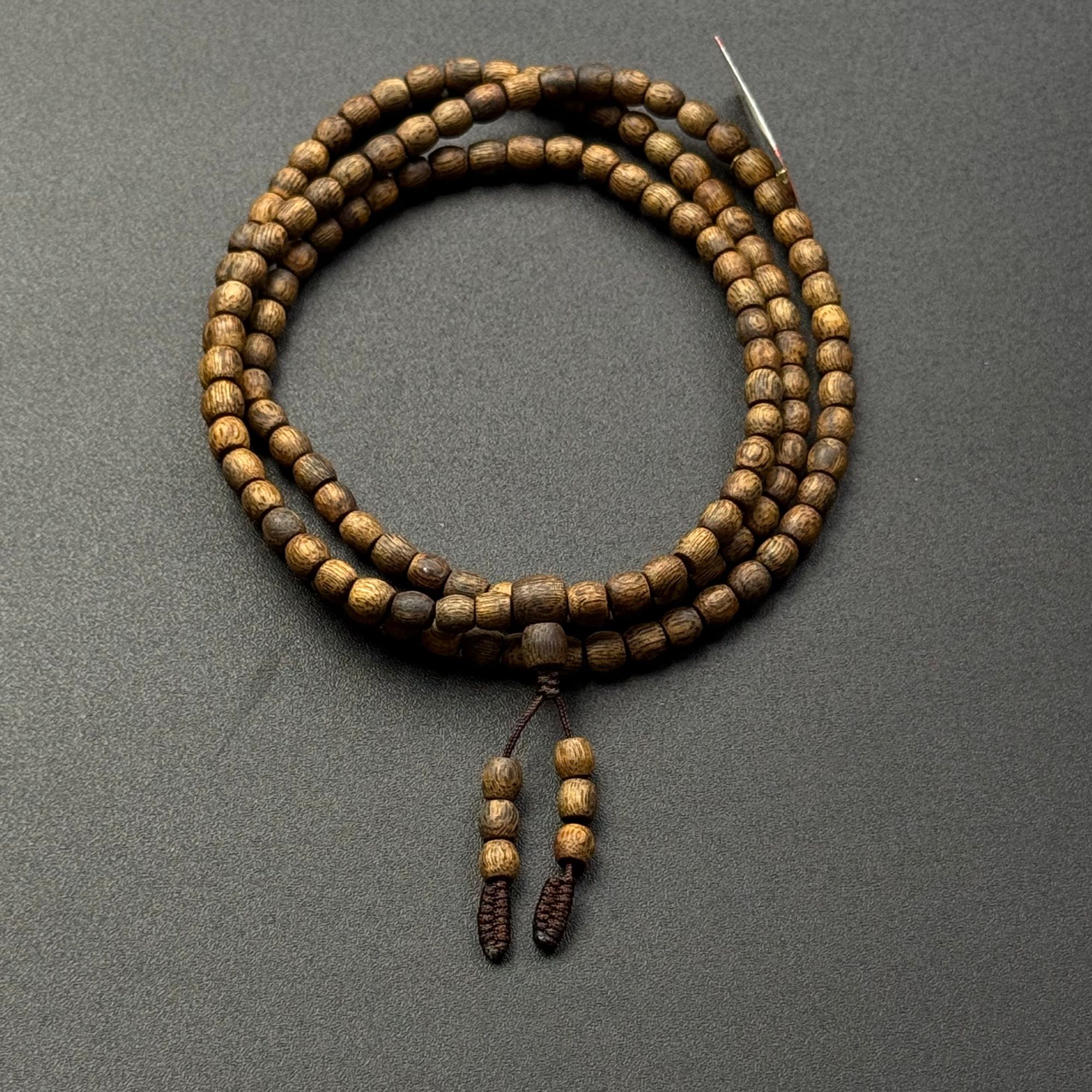 绿奇楠手链0.5直纹鼓珠多圈11—12克/025452