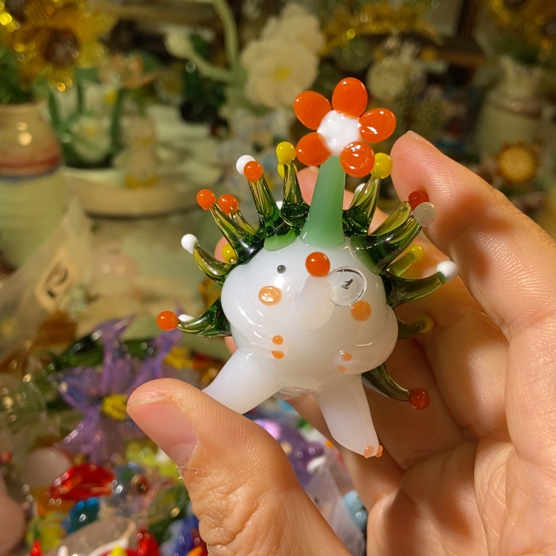 琉璃手工艺品刺猬