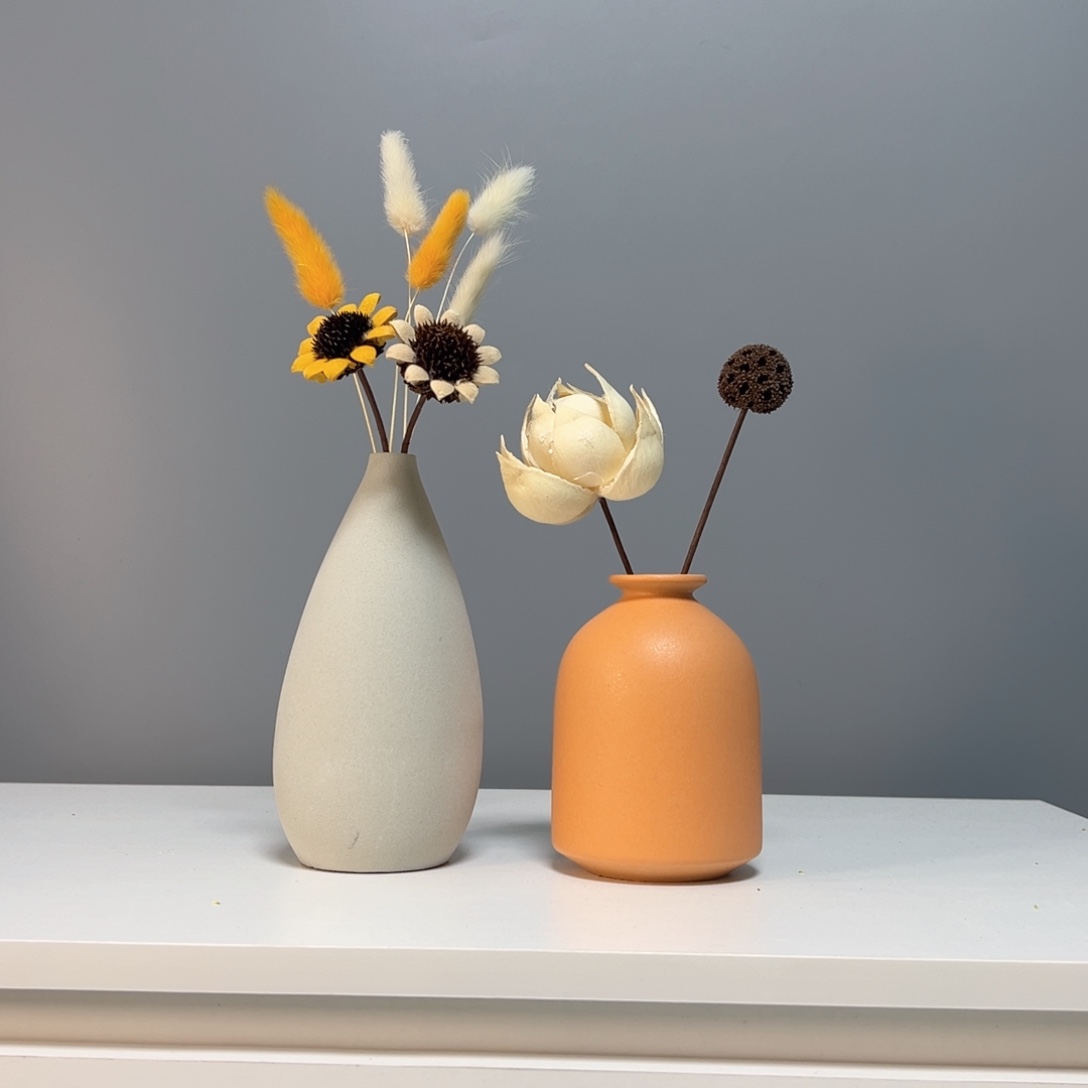 陶瓷花瓶景德镇手作陶瓷花瓶摆件无孔