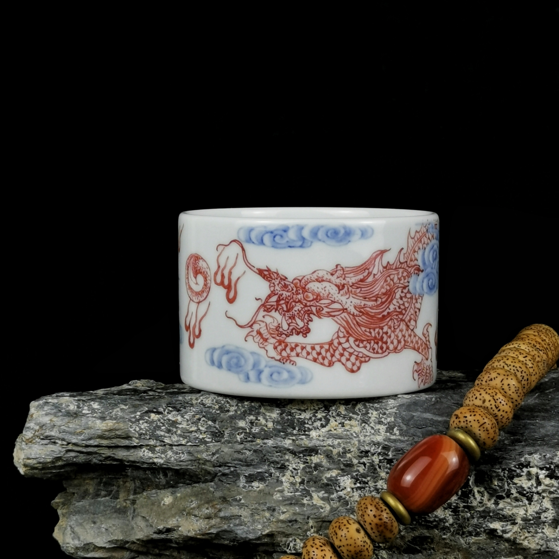 一物一拍景德镇陶瓷青花釉里红主人杯