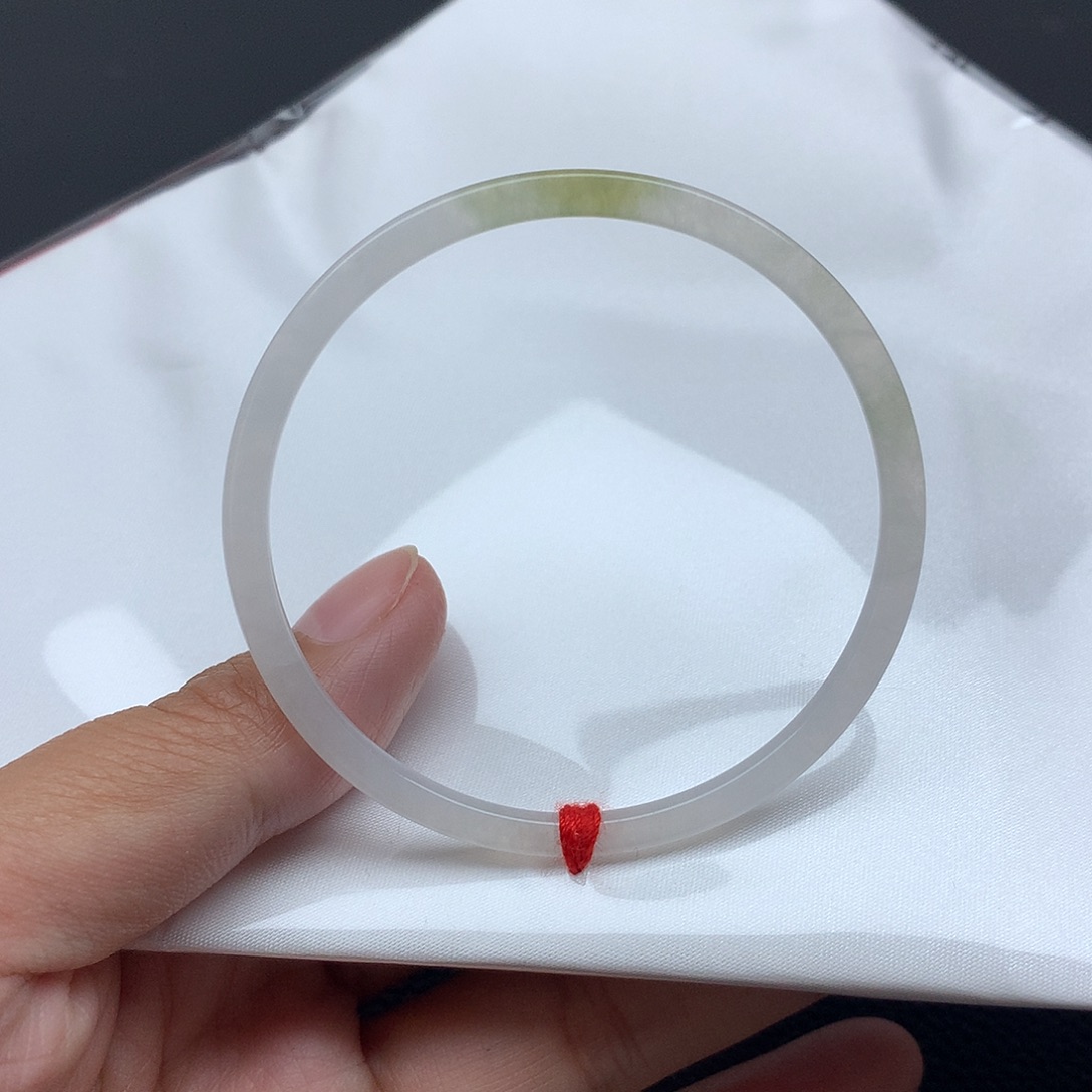 翡翠未镶嵌手镯53完美