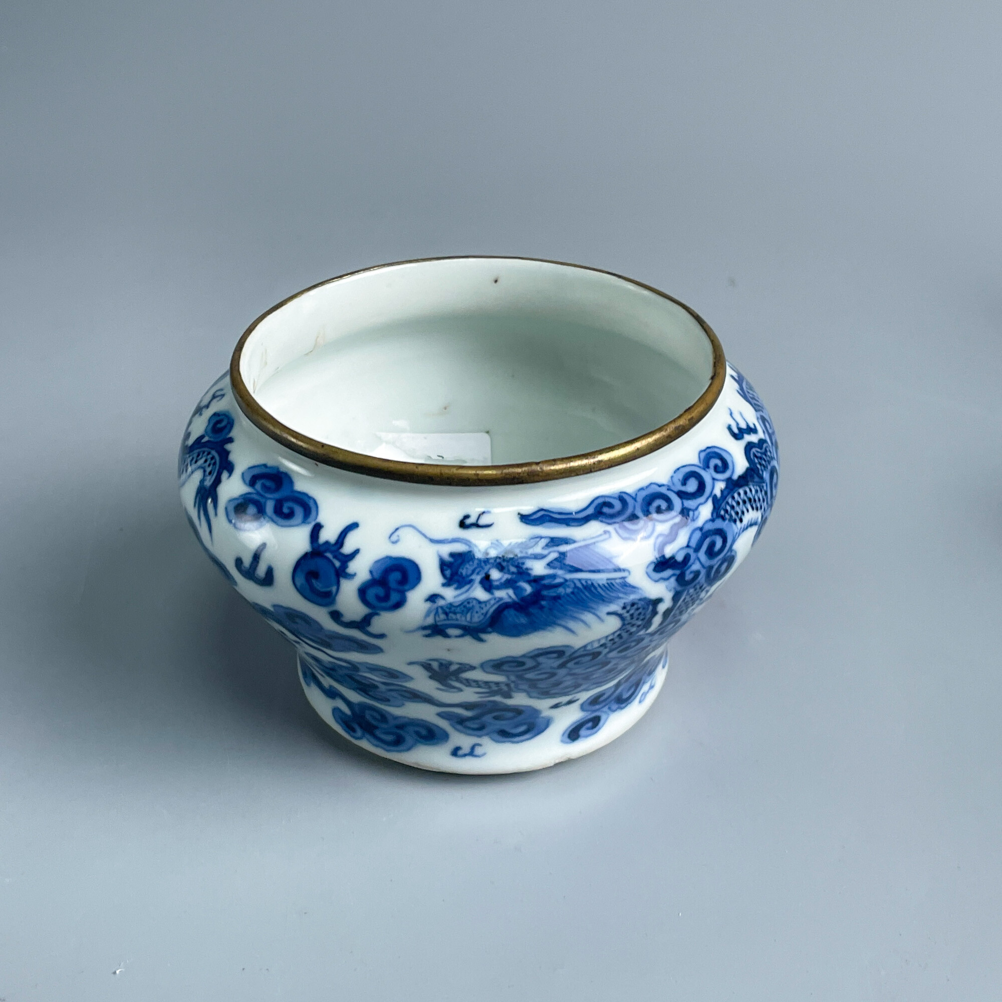 瓷器/古董光绪青花龙纹马蹄尊-M25BK000938古玩/收藏/文物/绣花张