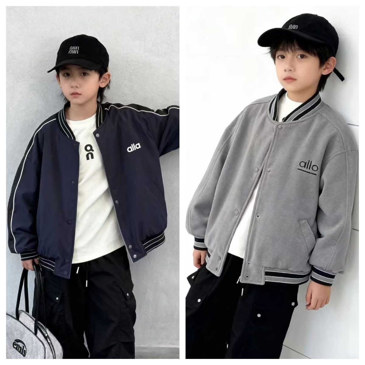 儿童双面穿加绒外套2025秋冬洋气男女童宽松加厚百搭时尚韩版棉衣