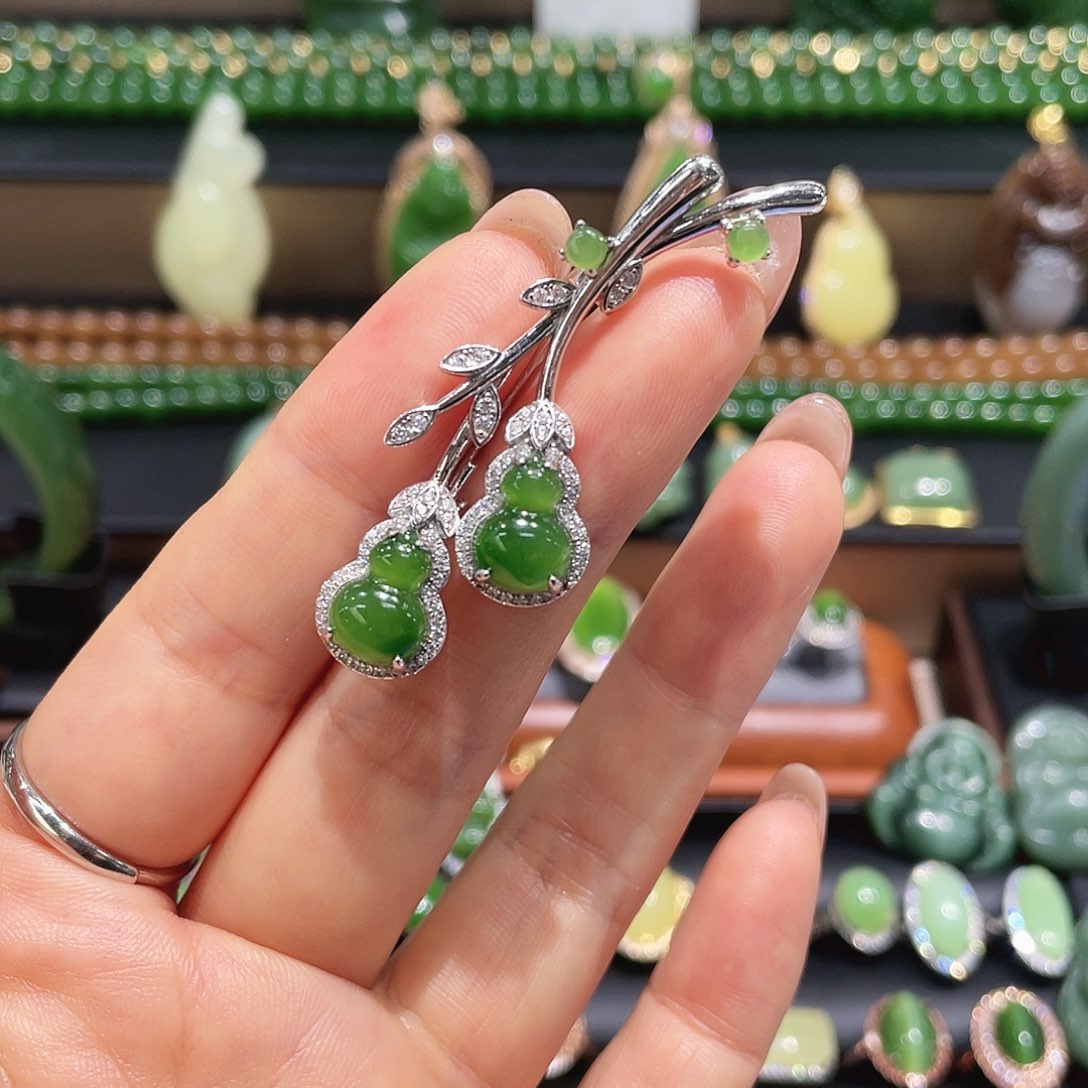 和田玉银S925镶嵌戒指