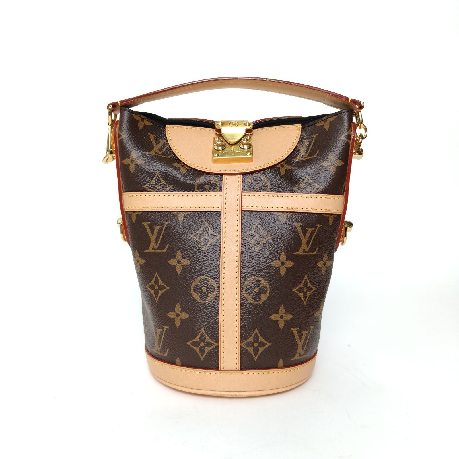 99新 LouisVuitton/路易威登 花花DUFFLE 薯条包 老花 PVC 芯片 