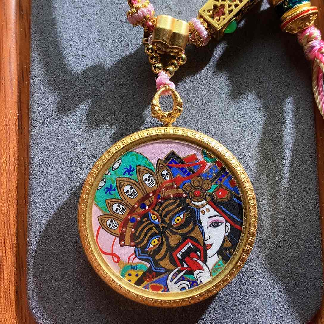 吊坠般若唐卡非遗传承