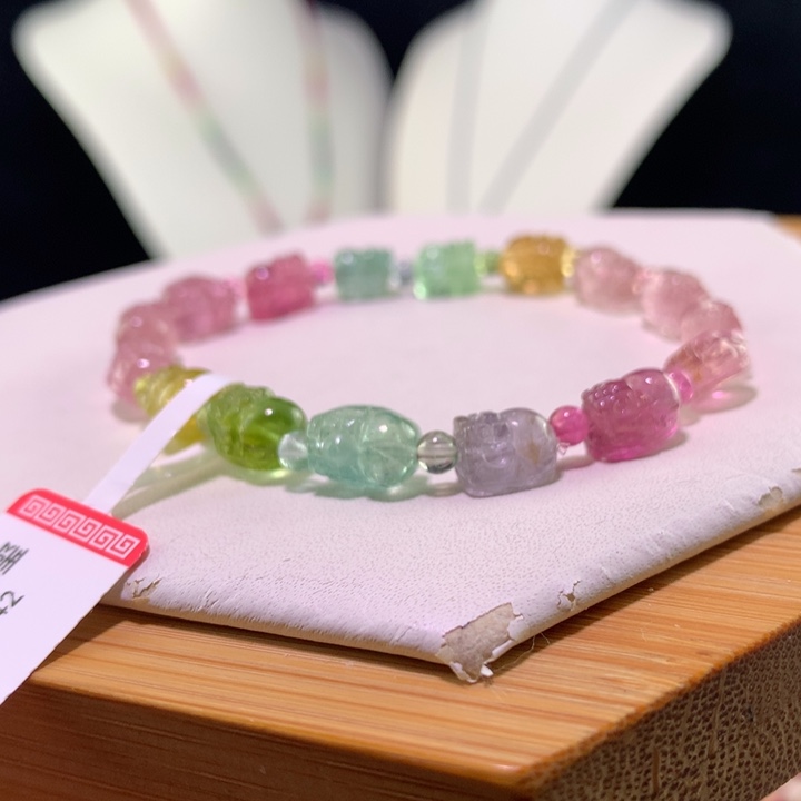 双色碧玺手链未镶嵌