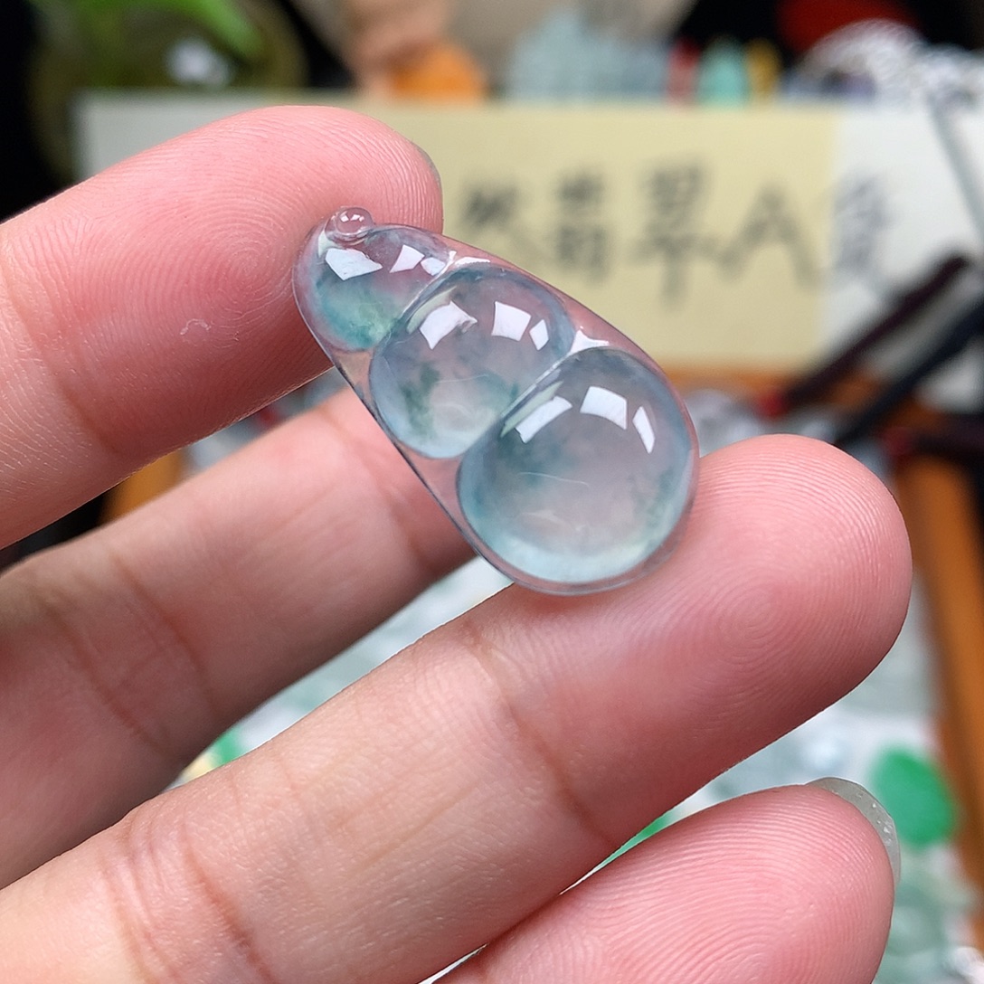 翡翠裸石缅甸天然A货翡翠冰种福豆子