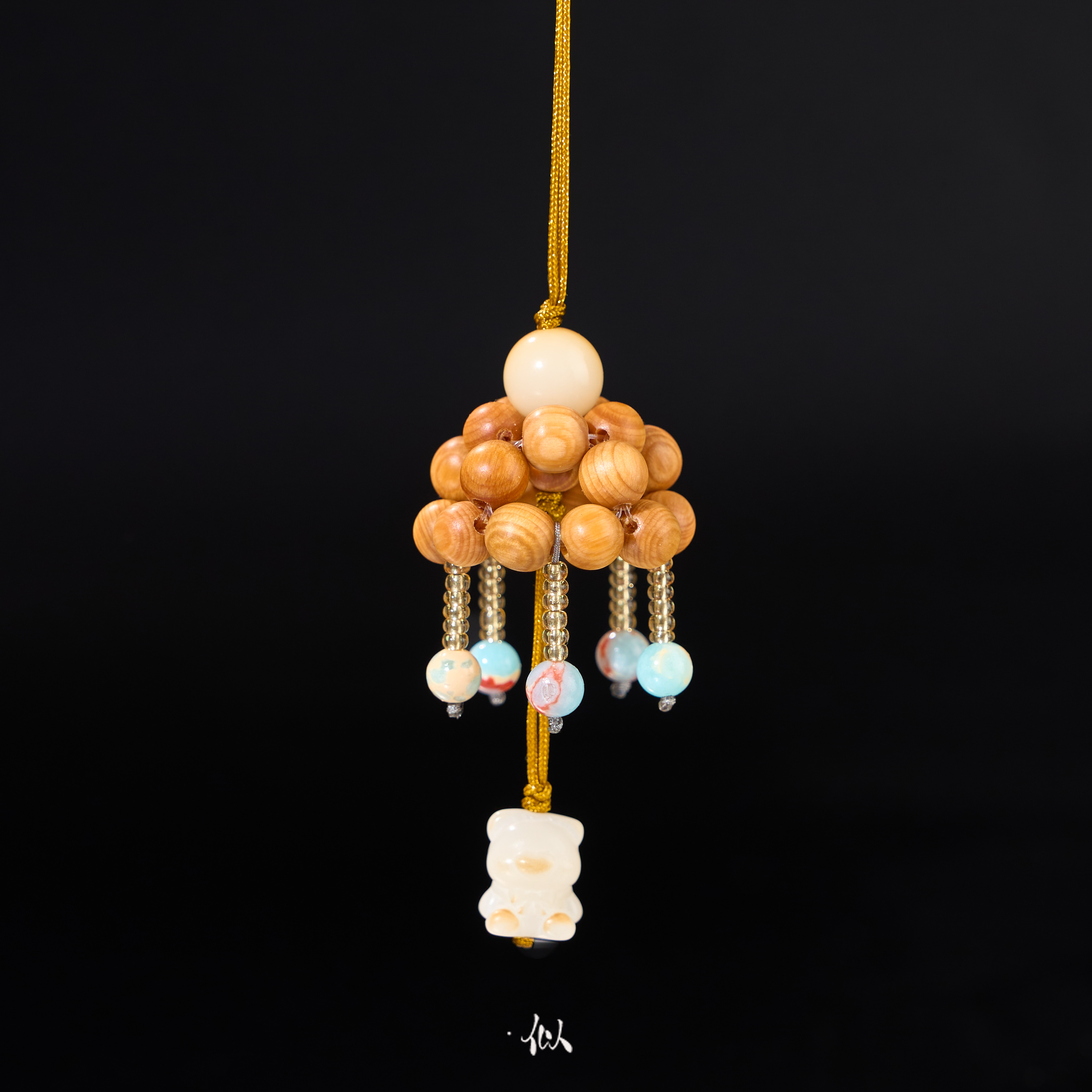 【小熊】· 似梓珠宝 · 崖柏旋转小熊挂件   SZCC810408