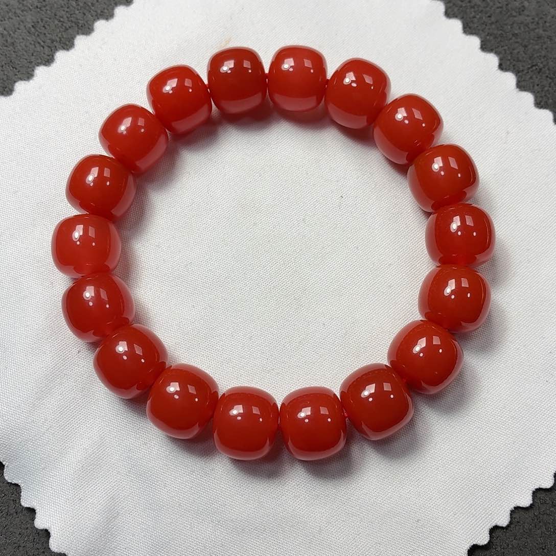 某***人南红玛瑙未镶嵌12➕老型单圈