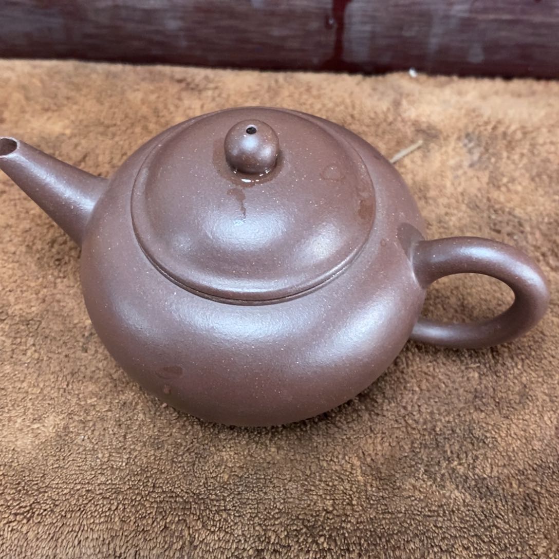 紫砂茶壶永*高端120cc紫泥水平