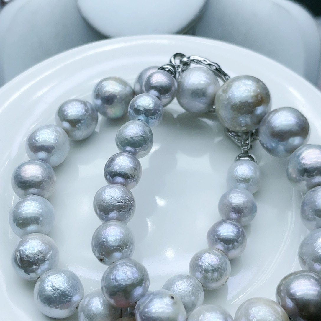 淡水珍珠颈饰钛钢明**翊