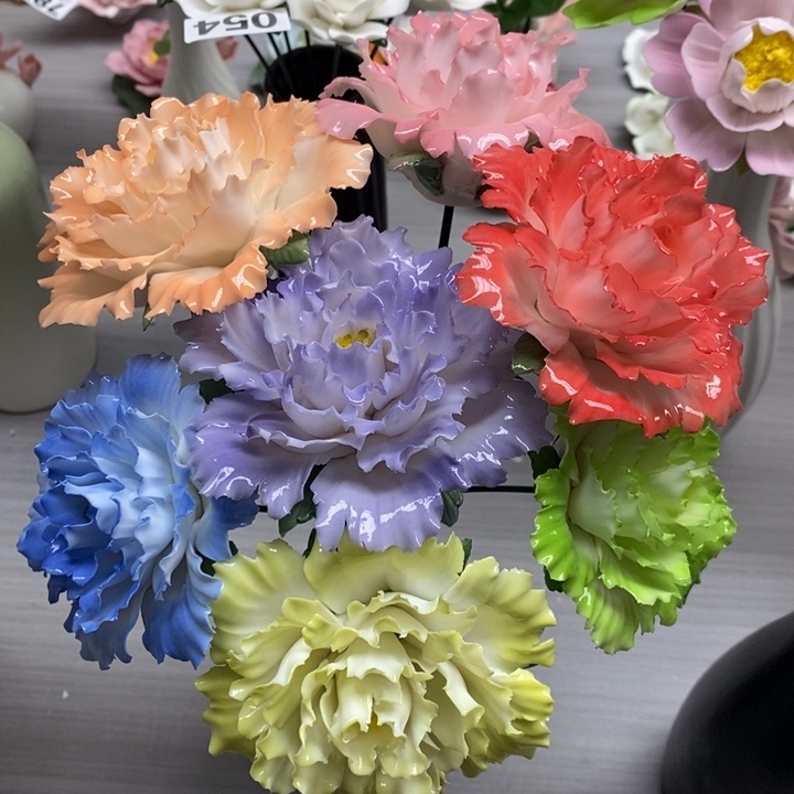 陶瓷陶瓷材料7朵牡丹