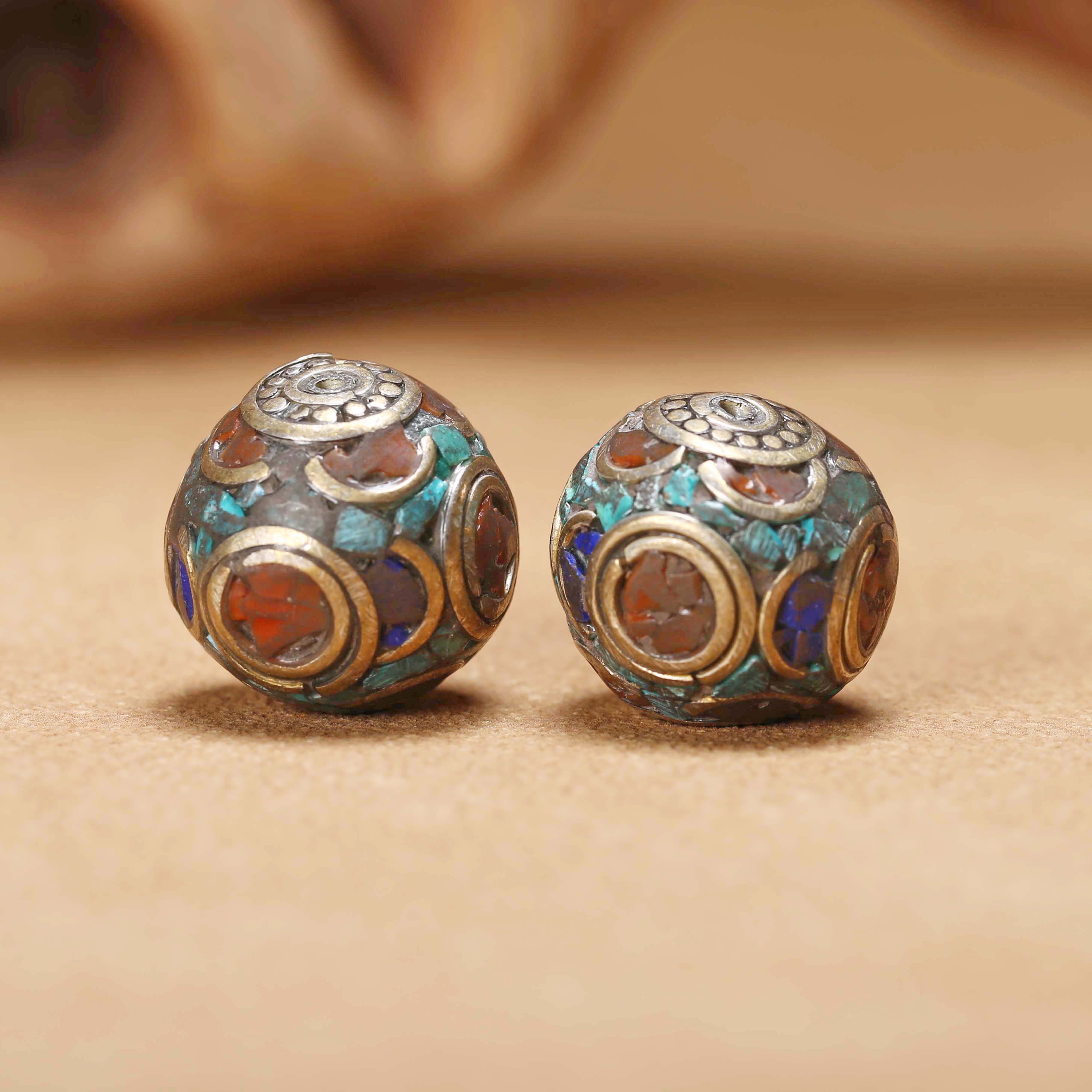 【济文阁】JFYG25011831清代 铜嵌多宝对珠