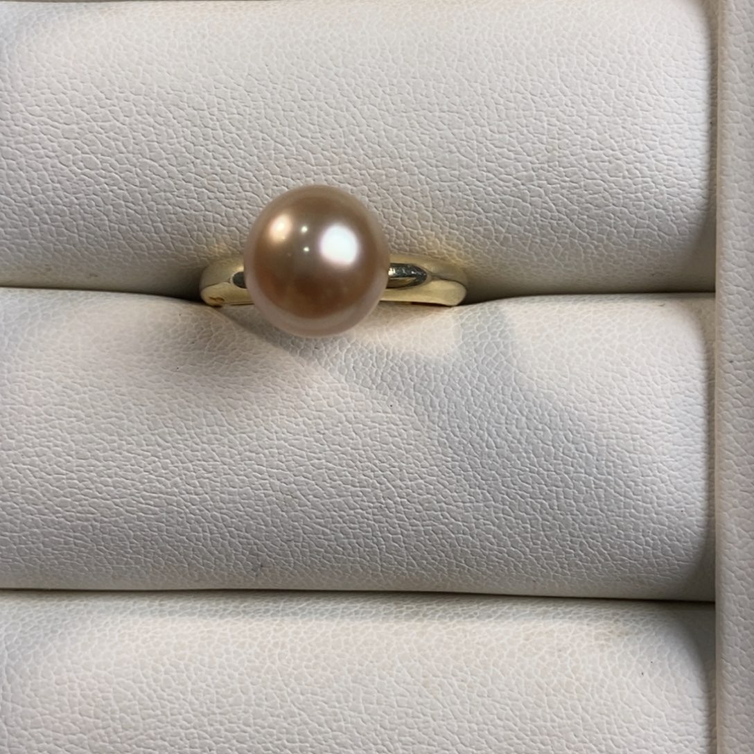 海水珍珠戒圈银S925镶嵌