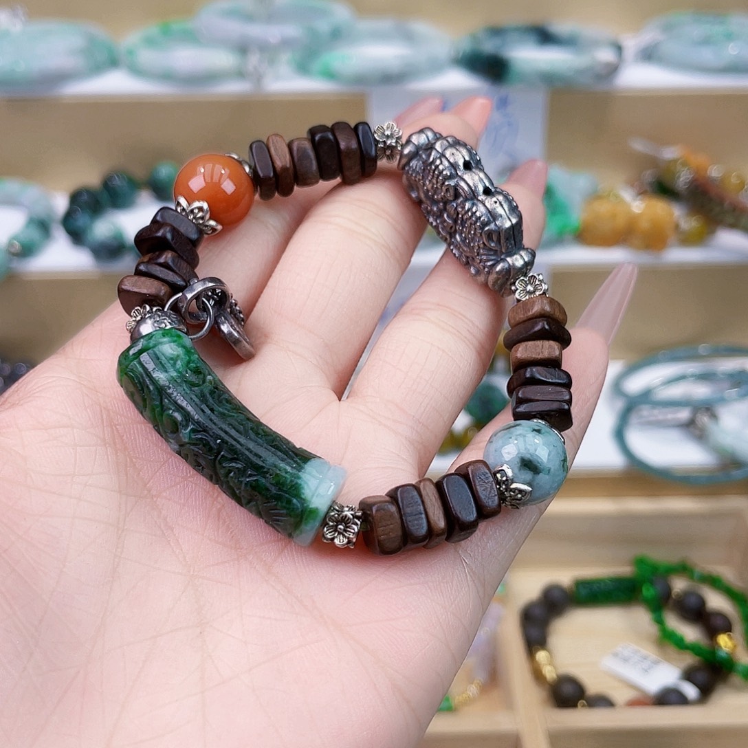 翡翠未镶嵌手链手链