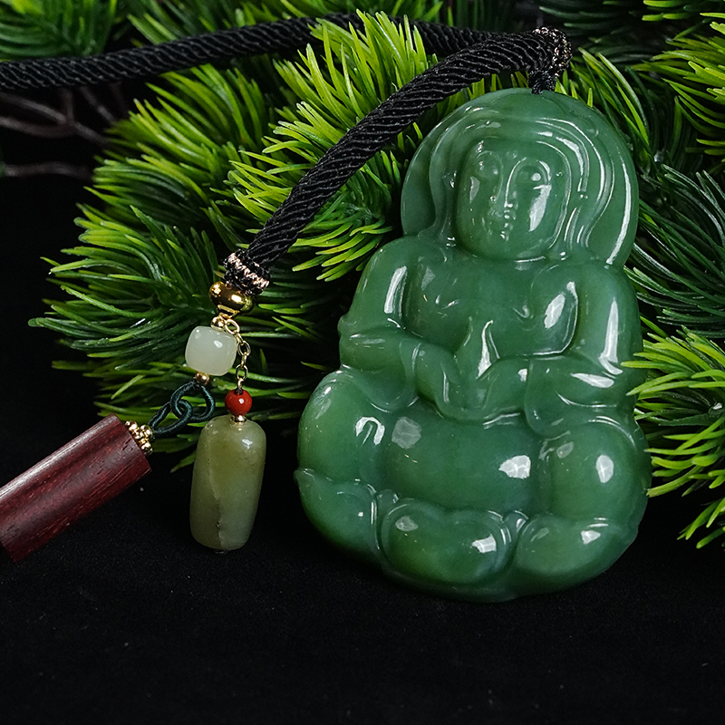  lot68 和田玉猫眼大观音/DW51127-201278 保利山东玉藏