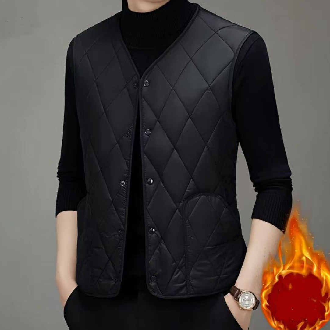 【尚品胖小妞】【男士马甲棉背心】2025秋冬中老年保暖棉背心
