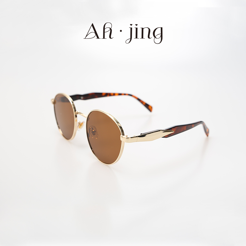 Ah·Jing 梓静【】复古港风太阳镜高级感老风街拍时尚遮阳墨镜0096
