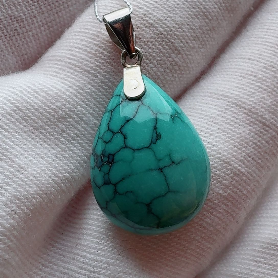 绿松石珠宝奇石银S925镶嵌