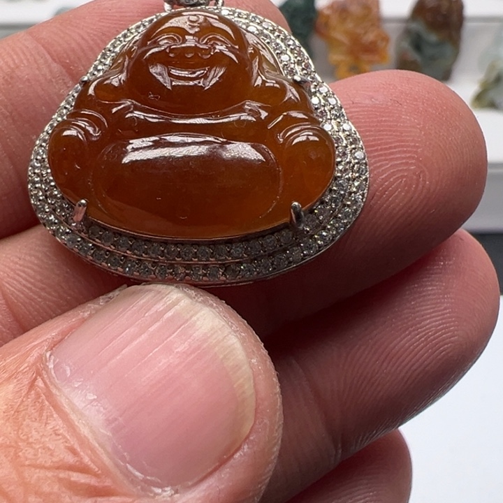 翡翠银S925镶嵌颈饰翡翠首饰