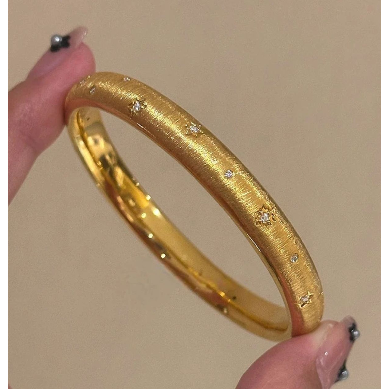 CAMIERY/卡美瑞 新中式轻奢古法拉丝八芒星手镯TY