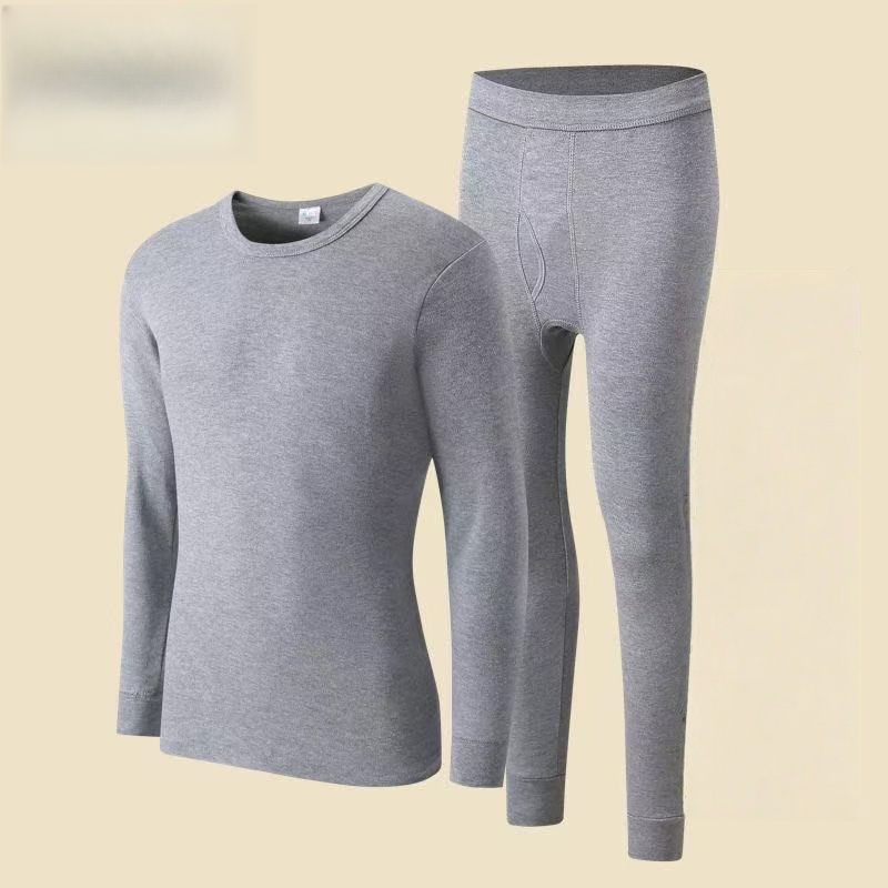 男士秋衣秋裤圆领打底防寒秋冬款保暖内衣休闲套装