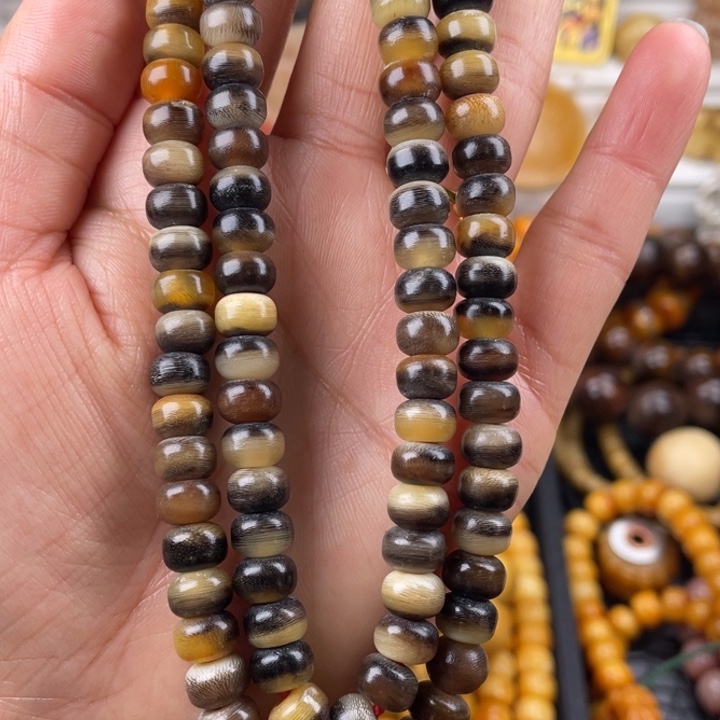 驼骨手串/手链黑驴踢桶珠0.8