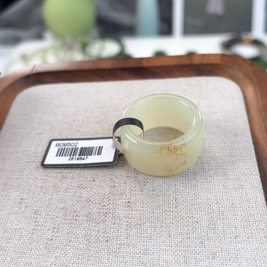 和田玉未镶嵌戒指U99一口糖直切19.1不退换