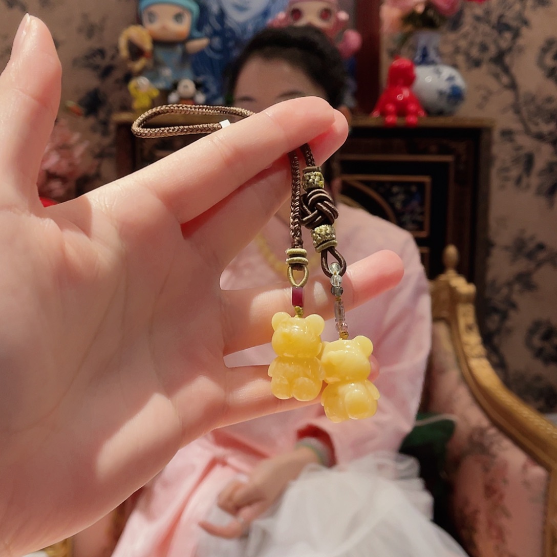 蜜蜡颈饰未镶嵌挂件