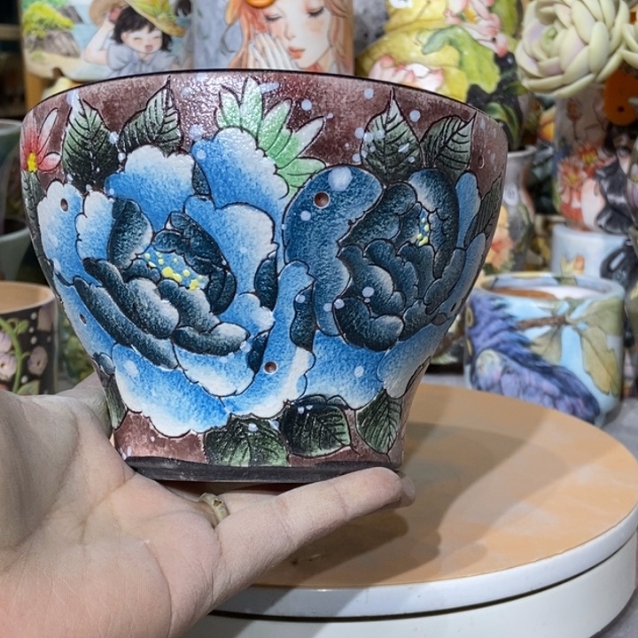 红陶景德镇艺术手绘作品